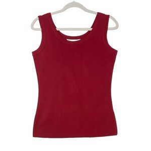Exclusively Misook Red Sleeveless Tank Top Womens Sz XS